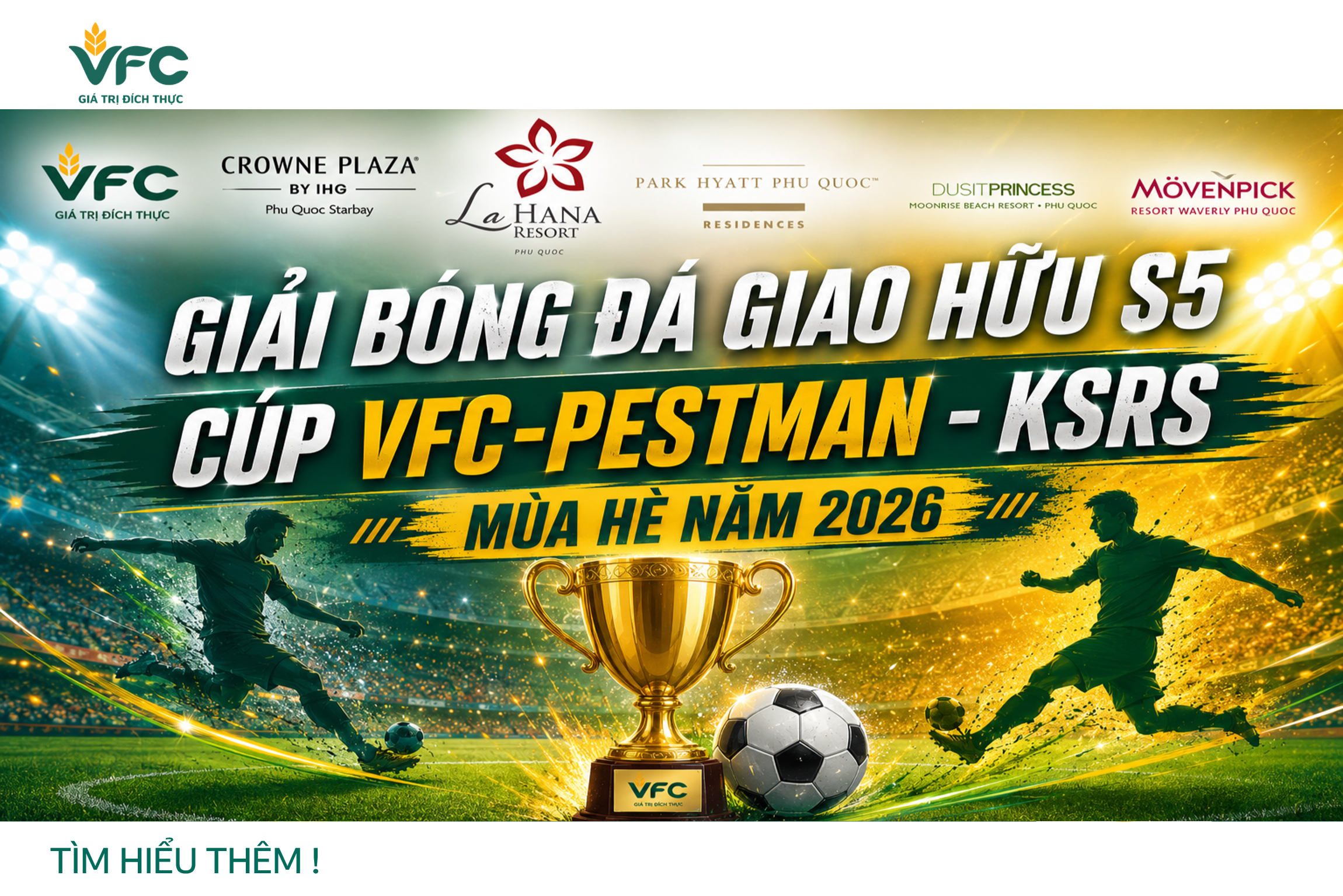 PestMan CN Bắc Sông Hậu tổ chức Giải bóng đá giao hữu S5 Cup VFC‑PestMan – KSRS Mùa hè 2026